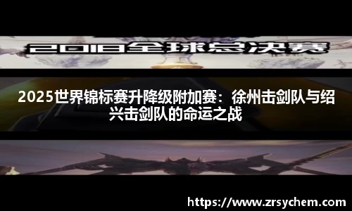 2025世界锦标赛升降级附加赛：徐州击剑队与绍兴击剑队的命运之战